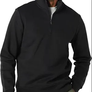 Sudadera con capucha de algodón para hombre, prenda deportiva masculina de alta calidad, de secado rápido, con cremallera y logo personalizado en blanco, de Golf 1/4