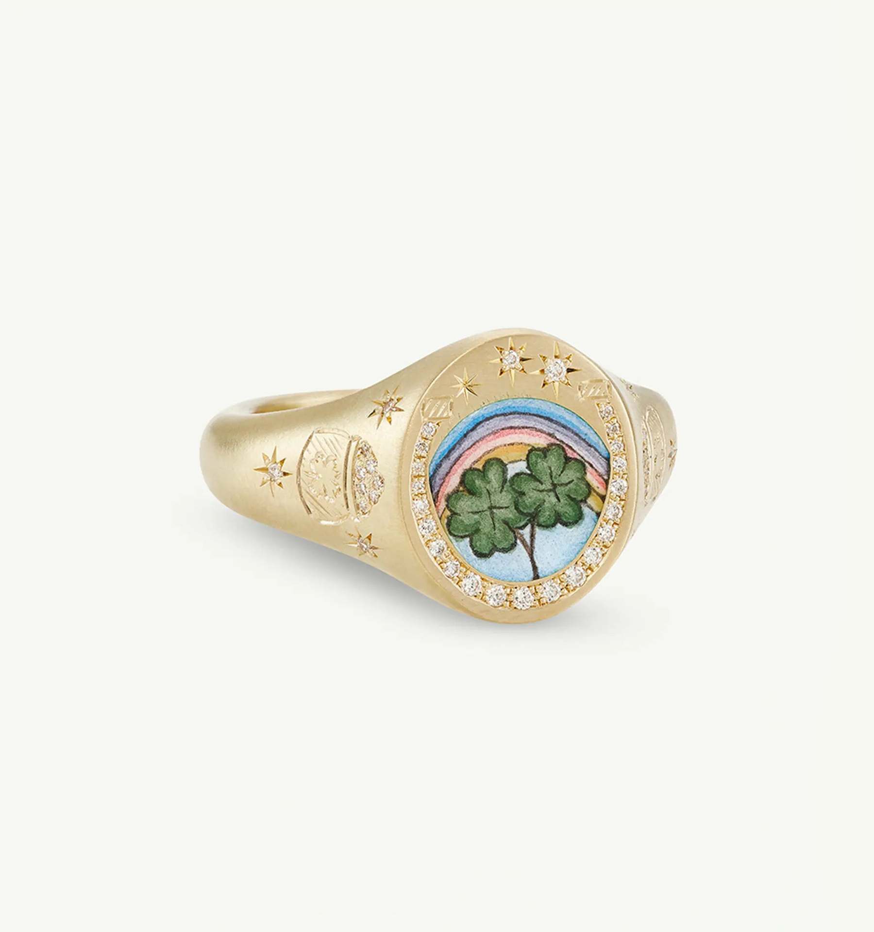 Anillo de la suerte dorado