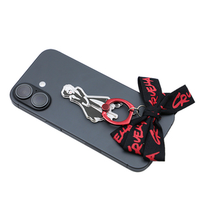 Support de téléphone personnalisé en acrylique avec nœud en tissu imprimé par sublimation UV pour femme - Product Image 4