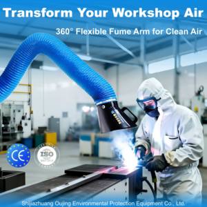 Bras d'aspiration flexible certifié CE 3m, 360 °   Rotation et vol stationnaire pour l'extraction des fumées/de la poussière de soudage - Product Image 4