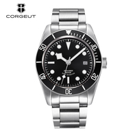 Montre automatique de plongée pour homme avec mouvement Seiko NH35 de 41 mm, sans logo, logo personnalisé, bracelet en acier inoxydable, montres mécaniques