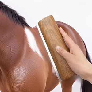 Chuyên Nghiệp Biểu Tượng Tùy Chỉnh 20Cm Rắn Gỗ Kim Loại Hai-Trong Một Chất Liệu Ngựa Tóc Scraper Chất Lượng Ngựa Chải Chuốt Bàn Chải Scraper - Product Image 1