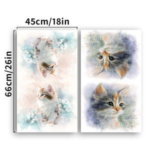 Cross-border digital printing household kitchen towels, dishcloths, <b>tablecloths</b>, decorative tea towels, cute kitten towels - Product Image 1