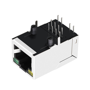Conector rj45 de <span class=keywords><strong>8</strong></span> pines, conector RJ45 de 1x1 puerto con LEDs amarillos/verdes, Base 7499012121, XRJH-01D-1-D12-180/100 - Product Image 1