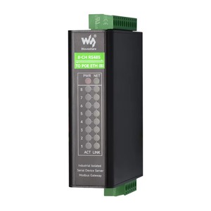 Waveshare 8-Ch RS485 ไปยัง RJ45 อีเธอร์เน็ตเซิร์ฟเวอร์แบบอนุกรม 8 ช่อง RS485 การทำงานแบบอิสระ ฟังก์ชั่น PoE เป็นอุปกรณ์เสริม ติดตั้งบนราง K775 - Product Image 5