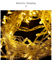 Guirlandes lumineuses de Noël LED 100M IP44 rechargeables AC, lumières de rideau LED pour les fêtes de Noël, décoration intérieure et extérieure