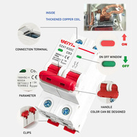 Mejor Precio Interruptor de Circuito CC DZ47-63 DC1000V Bipolar 6kA Solar 63 Amperios Disyuntor CC MCB para Sistema Solar