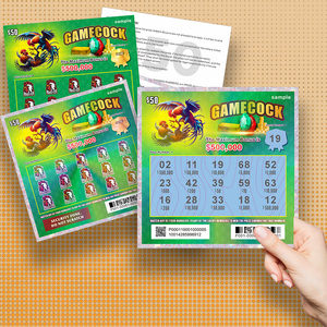 Conception de jeu unique gratuite Cartes de loterie personnalisées Carte de jeu de loterie à gratter avec film laser - Product Image 1