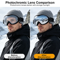 Lunettes de ski photochromiques, protection UV400, verres polarisés anti-buée, lunettes de sport pour snowboard, fabrication sur mesure