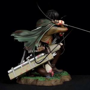 18CM GK Anime Attack on Titan dañado Cpatain Levi Ackerman PVC figura de acción juguete de modelos coleccionables - Product Image 2