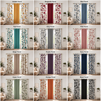 Ensemble de rideaux de fenêtre en fausse soie de luxe, 3 pièces, rideaux imprimés pour salon, chambre à coucher, vente en gros