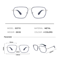Personnalisation de lunettes de style pilote haut de gamme en métal, monture optique à double pont, fabriquées à la main, lunettes durables pour un usage quotidien, OEM/ODM