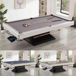 Mesa de Billar Multifuncional 3 en 1 de Diseño Único, de Madera Sólida, con Superficie de Mármol, de 7, 8 y 9 pies, para Oficina, Billar Moderno - Product Image 5