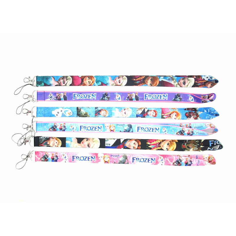 Wholesale Cute Cartoon Frozen Princess Anna Elsa Lanyards Anti-Lost Card Phone Accessories Lanyards Promotional Gift Lanyard