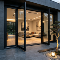 Porte intérieure en aluminium HUACAI Source Factory avec double vitrage trempé transparent pour la décoration de hall intérieur de villa