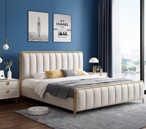 White Modern Leather Luxury Queen <strong>Gas</strong> <strong>Lift</strong> Super <strong>Single</strong> Tufted Princess Upholstered Storage <strong>Bed</strong> Frame Bedroom Living Room - Product Image 2