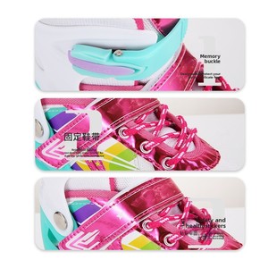 पुरुषों और महिला बहु-रंग विकल्प के लिए डबल-पंक्ति चार-पहिया बच्चों के रोलर स्केट्स जूते - Product Image 3