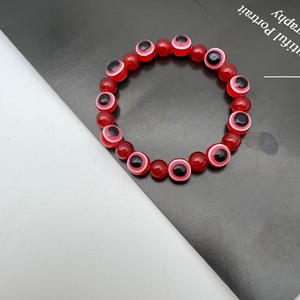Pulsera de cristal con ojo turco y cuentas sueltas de piedra natural redonda para regalo, origen Yiwu, 21 piezas - Product Image 2