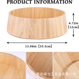 ชามสลัดไม้ 732 สีพื้น สำหรับใช้ในบ้าน ชามเสิร์ฟผลไม้และผัก - Product Image 2