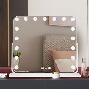 Large Rectangular Black Led Makeup <b>Mirrors</b> <b>Mirror</b> <b>Lights</b> Flat Hd Imaging <b>With</b> No Distortion Precise - Product Image 5