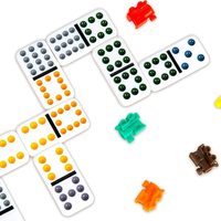 Jeu de 12 dominos doubles avec effets sonores, dominos de train mexicain