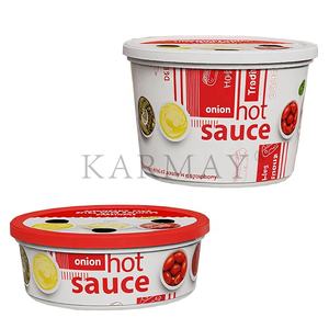 Envase redondo de plástico de 250 g para pasta de salmón en salsa cremosa, caja de almacenamiento de alimentos con tapa, envase IML. - Product Image 5