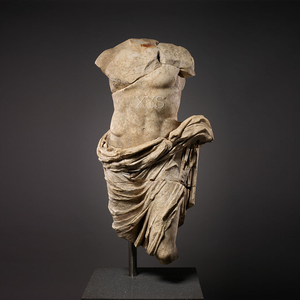 Escultura de Torso Masculino en Mármol, Estatua de Piedra Natural Tallada a Mano, Decoración Artística - Product Image 1