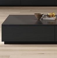 Table basse moderne minimaliste en panneau de roche, ultra-longue, noire, sur pieds, pour salon, table basse combinée unique