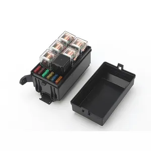 Refitted Vehicle 12V 24V 36V 6-Way Car Control Box With Relay Fuse holder auto blade mini anl inline fuse and fuse hold