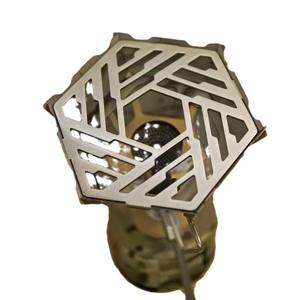 ฝาครอบกันลมสำหรับเตาสไปเดอร์ สแตนเลสทรงหกเหลี่ยม พกพาสะดวก น้ำหนักเบาพิเศษ อุปกรณ์เสริมสำหรับเตาแก๊สแคมป์ปิ้ง - Product Image 4