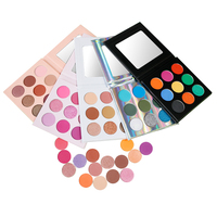 Palette d'ombres à paupières, Logo personnalisé, haute pigmentation, Nude, mat, maquillage, paillettes, ombre à paupières, marque privée
