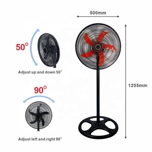 Ventilatore elettrico a piantana da 18 pollici, personalizzabile in fabbrica, SKD/CKD, resistente, con 3 velocità regolabili tramite manopola, motore premium, flusso d'aria ampio e potente. - Product Image 3