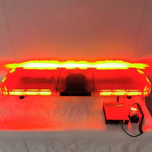 Full Size LED Ambulance Red Strobe Light Bar Roof Mount Vehicle Warning Emergency Lights For Security Firefighters Construction
