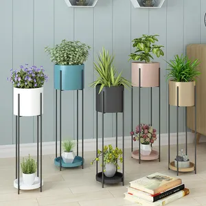 Fabricantes de macetas de Metal para interior, macetas de decoración dorada para jardín, grandes, al por mayor, macetas baratas de flores para plantas - Product Image 1