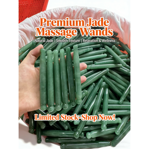 Outil de massage corporel en cristal naturel avec logo personnalisé, Gua Sha en aventurine verte, stylo pour points d'acupuncture, bâton relaxant pour le visage - Product Image 5