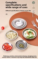 Plateau à condiments et snacks en acier inoxydable, sans aimant, motif uni, moderne et minimaliste, pour fabricants