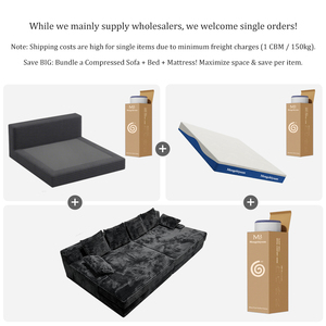 सुपर लार्ज और सुपर सॉफ्ट शुद्ध स्पंज कपड़े संपीड़ित सोफे के लिए अल्ट्रा वैक्यूम लुढ़का वाला फर्नीचर सेट - Product Image 4