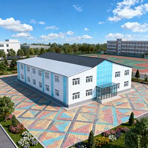 Low-Cost 60m * 20m Estrutura de aço Cantina Jantar Cafeteria Mess Hall Refeitório Lanchonete para Zona Industrial na Nigéria - Product Image 4