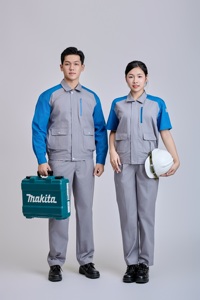 ชุดทำงานสำหรับผู้ชายสีฟ้าสดใสชุดทำงานสำหรับสุภาพบุรุษสีฟ้าอ่อนและเทา - Product Image 5