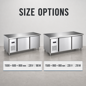 Commercial Refrigerated <b>Work</b> <b>Table</b> 1500mm 1800mm 220V Undercounter Refrigerator for Restaurant Hotel Catering Kitchen - Product Image 2