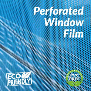 Pegatina de vinilo para ventana de malla de visión unidireccional, pegatina de pared perforada para puerta de Vehículo Automático y centro comercial, estilo elegante de vidrio - Product Image 1