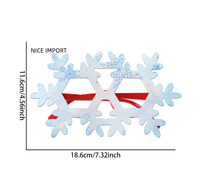 Lunettes de fête de Noël en PVC style flocon de neige, lunettes de dessin animé pour fête de Noël, adaptées aux enfants