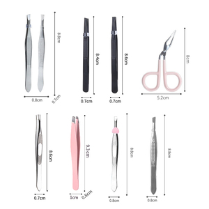 Venta de fábrica, muchos estilos, instrumentos de belleza de colores, pinzas para <span class=keywords><strong>cejas</strong></span>, logotipo personalizado, Clip de depilación de <span class=keywords><strong>cejas</strong></span> oblicuo plano - Product Image 5