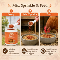 Poudre d'alimentation pour poulets Guard : Additif naturel à base de plantes pour la santé intestinale des poules de basse-cour