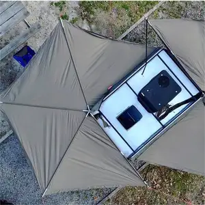 坚固的铝杆汽车遮阳篷4x4 4wd旅行车顶帐篷270机翼遮阳篷