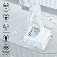 Pompe submersible USB ultra-silencieuse 150L/H, mini-pompe à eau avec arrêt automatique pour fontaine pour animaux de compagnie et petit aquarium