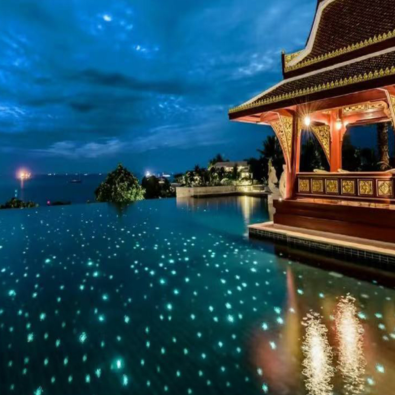 Swimming Pool Lighting System Plastic Fiber Optic Underwater LED IP33 Rated Remote Control Floor Starry Sky Dimmable