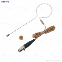 MX153 Single Ear Hook Oortje Microfoon 4-pins Mini TA4F voor Draadloze Bodypack 3 Kleuren voor Podium Live Streaming Presentatie