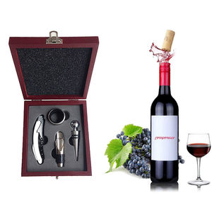 Nieuwkomers Producten Bar Accessoires Rvs Barman Kit Whisky Wijn <span class=keywords><strong>Opener</strong></span> Stop <span class=keywords><strong>4</strong></span> Stuks Houten Doos Geschenkset - Product Image 6