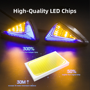 Luz LED Triangular Universal con Intermitentes Integrados para Modificación de Motocicletas - Product Image 5